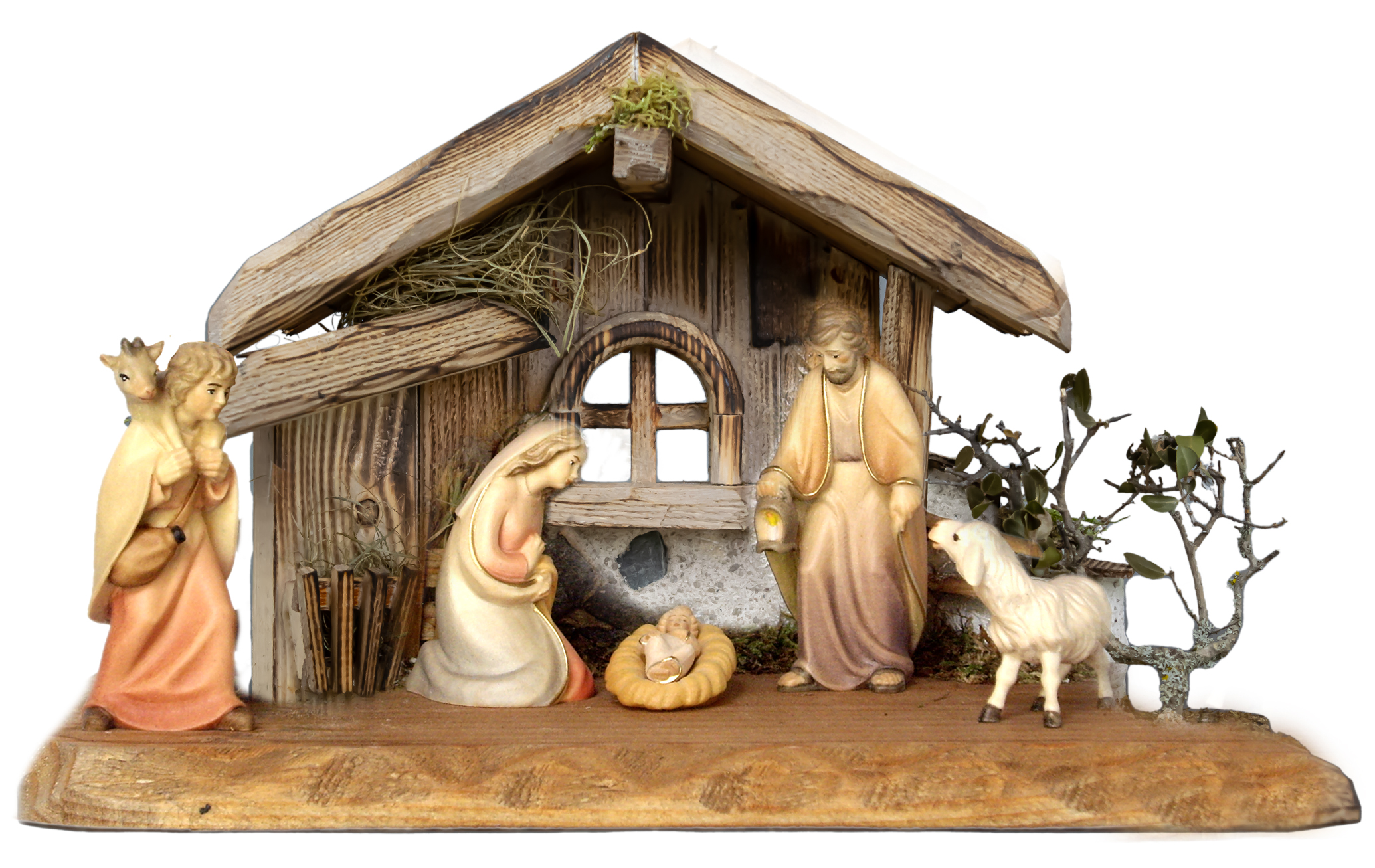 Familienstall mit 5tlg. Original Rudolf Figuren