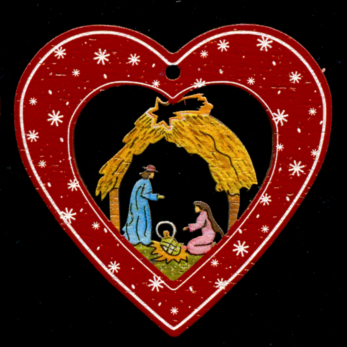 Herz Rot mit Hl.Familie