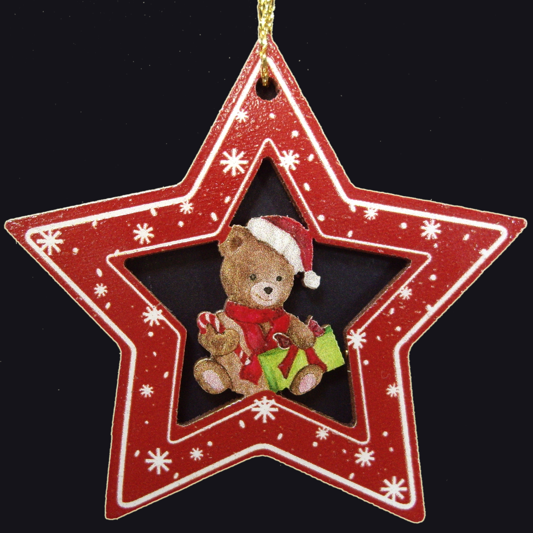 Stern Rot mit Weihnachtsmann