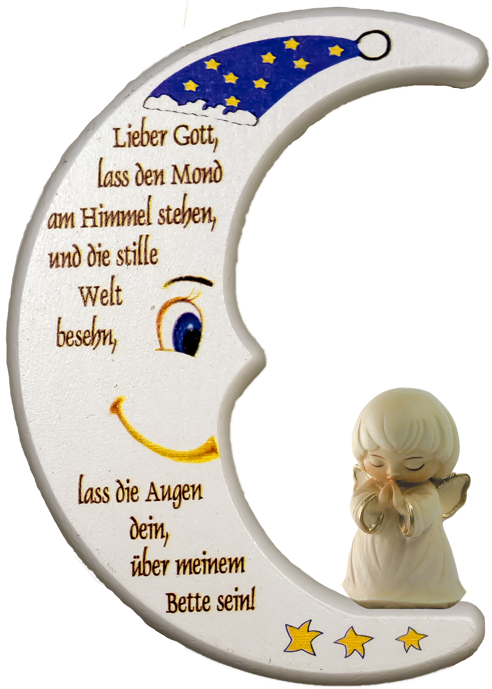 Mond "Lieber Gott" Weiß