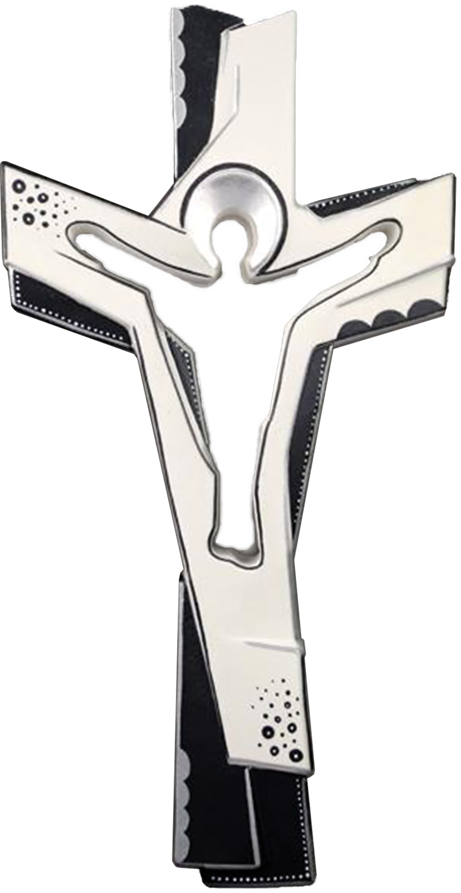 Croce della Passione Bianco nero decoro