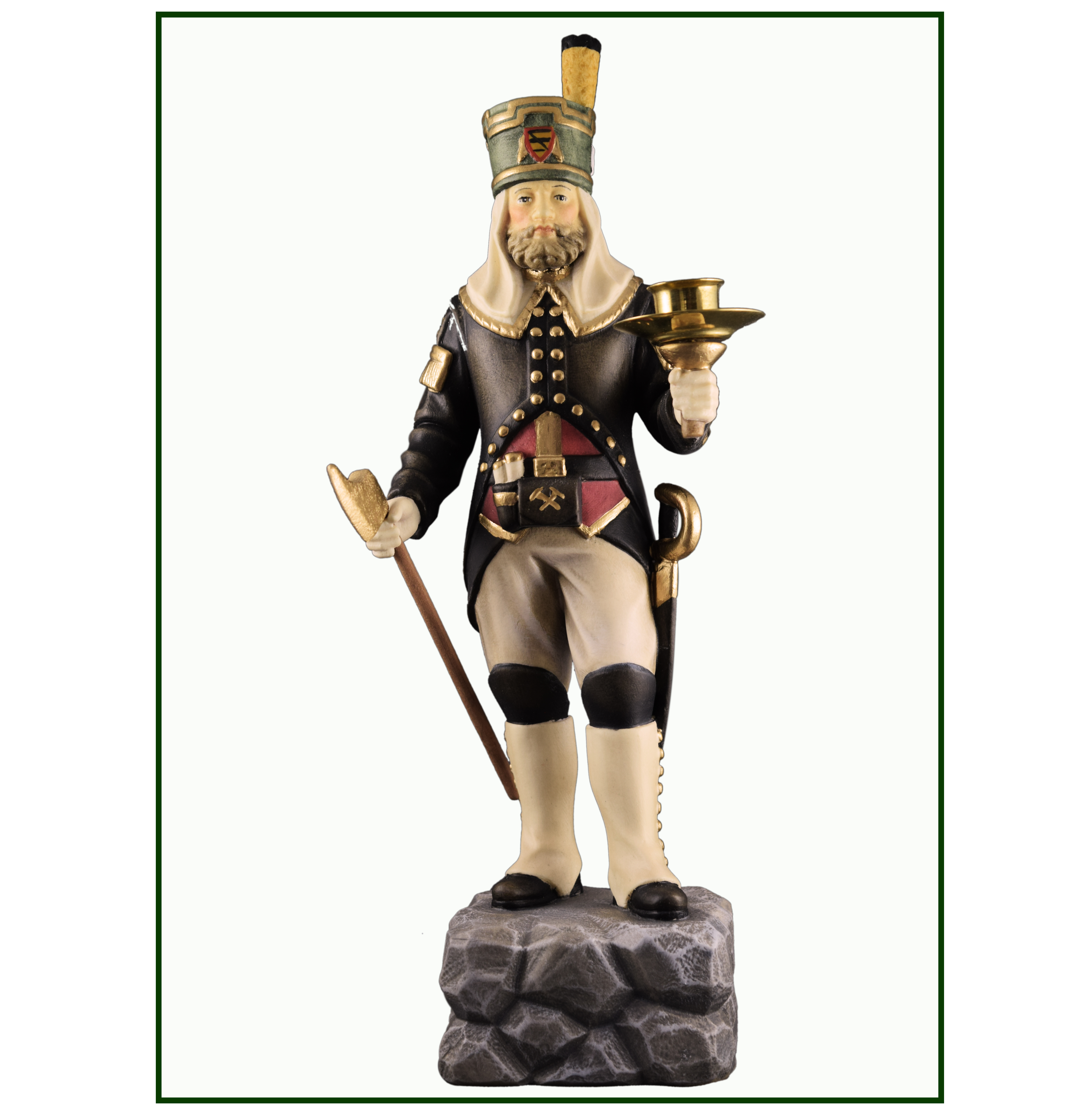 Annaberger Obersteiger mit Kerzenhalter