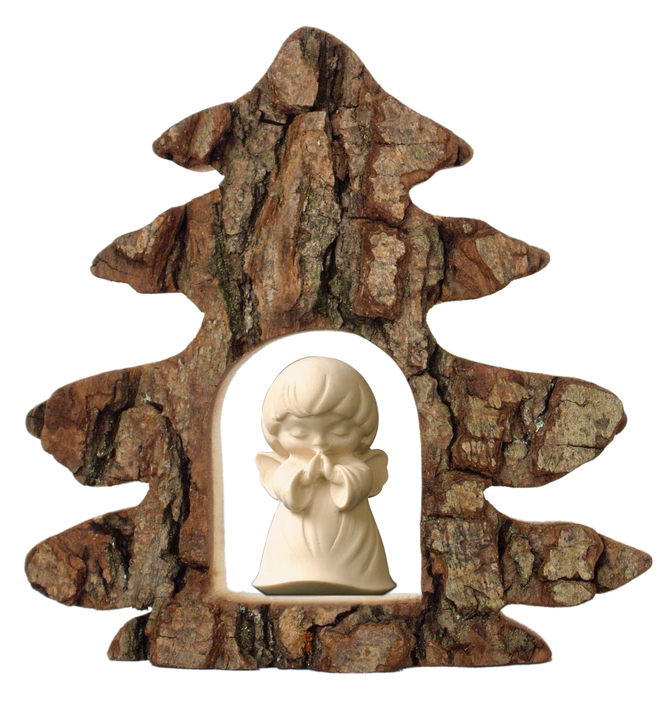 Baum Rinde m. Engel Luna betend