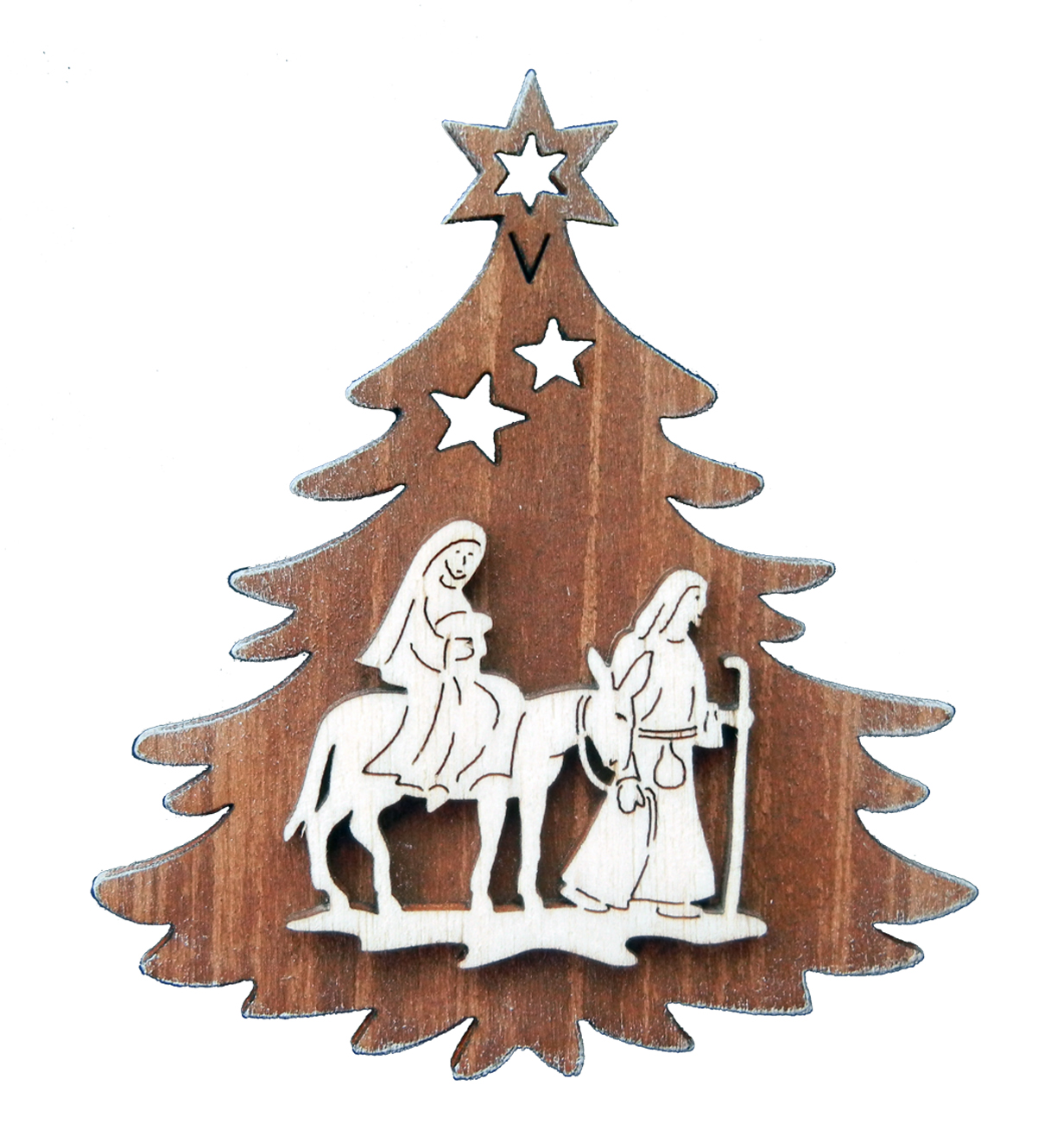 Flucht nach Ägypten auf Tanne Beidseitig