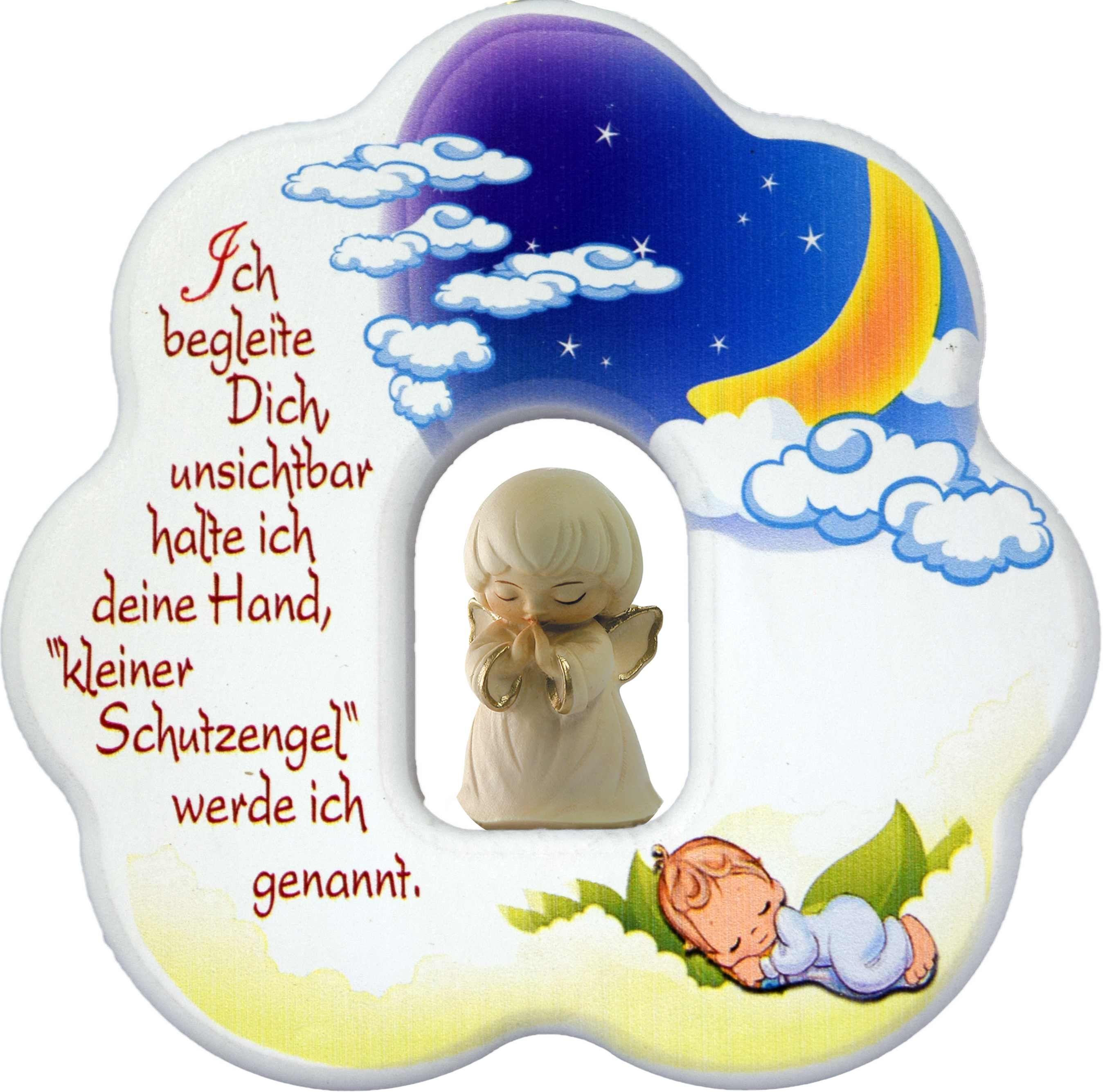 Weiß Bemalung Wolke "Ich begleite.."