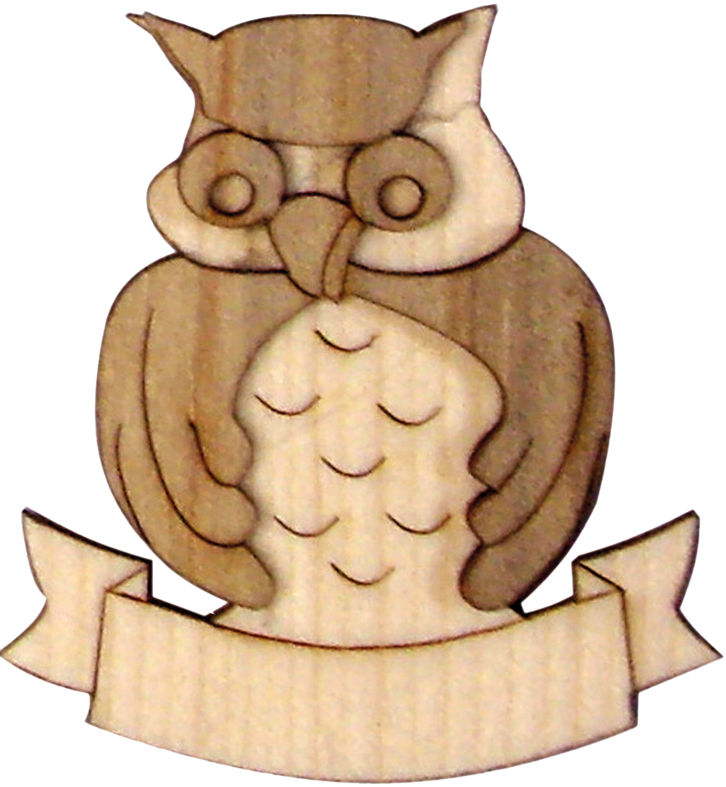 Magnet 3D bicolor in wood with owl