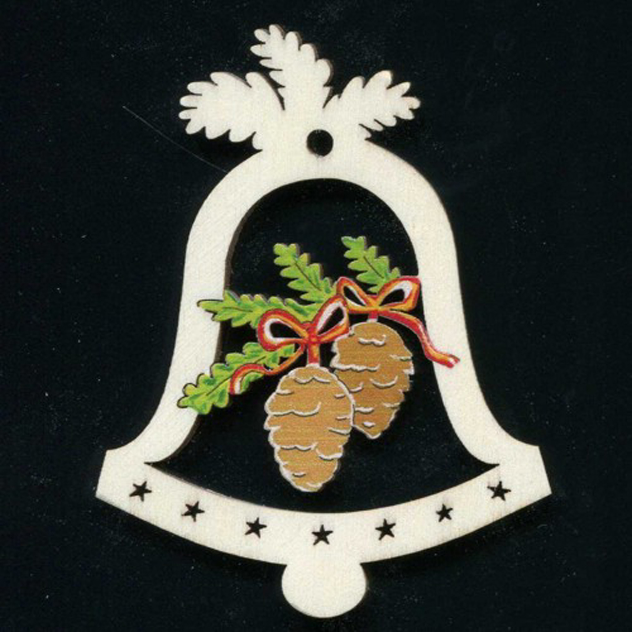 Glocke 2 Tannenzapfen color