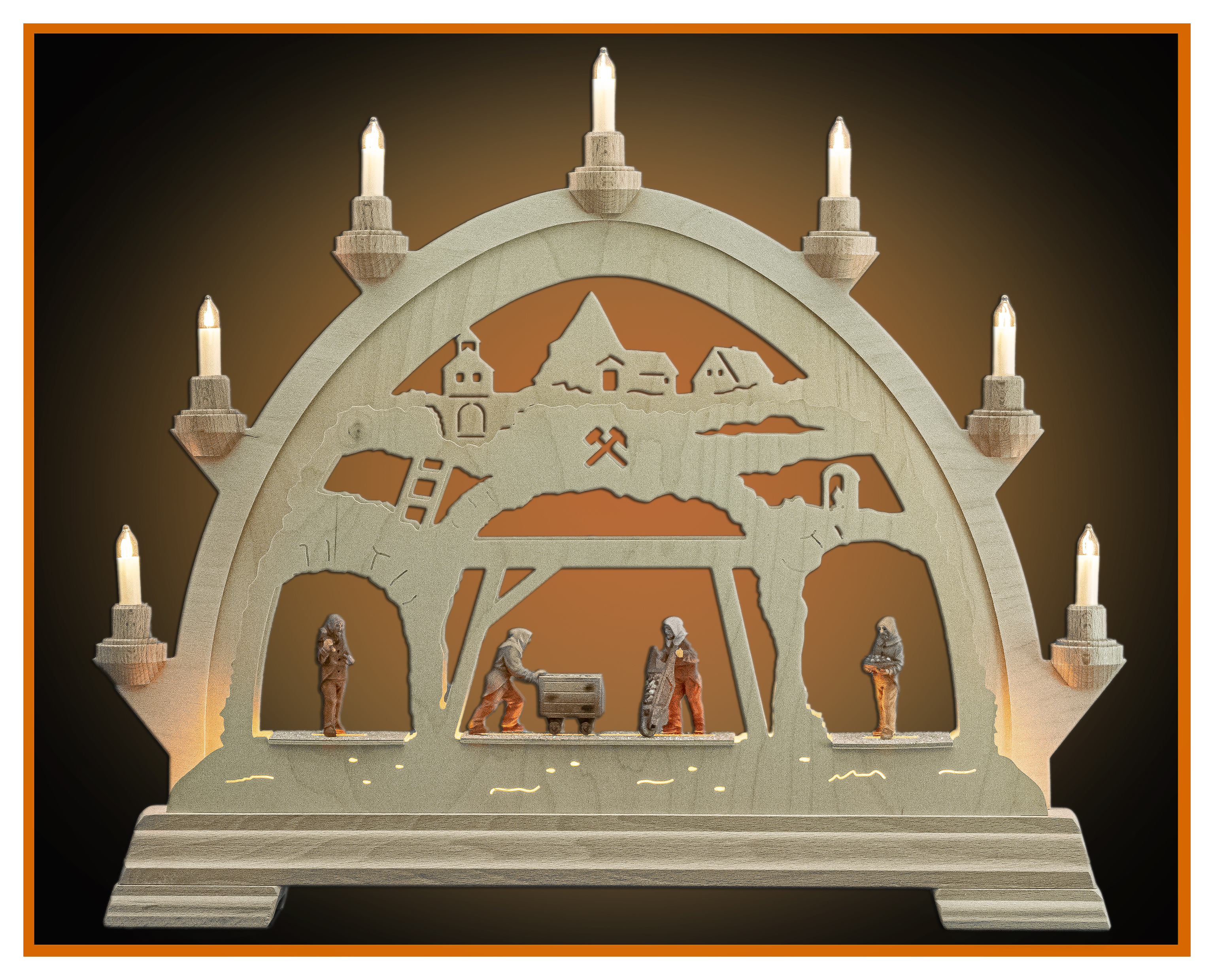 4 Berghauer in kleiner Lichterbogen