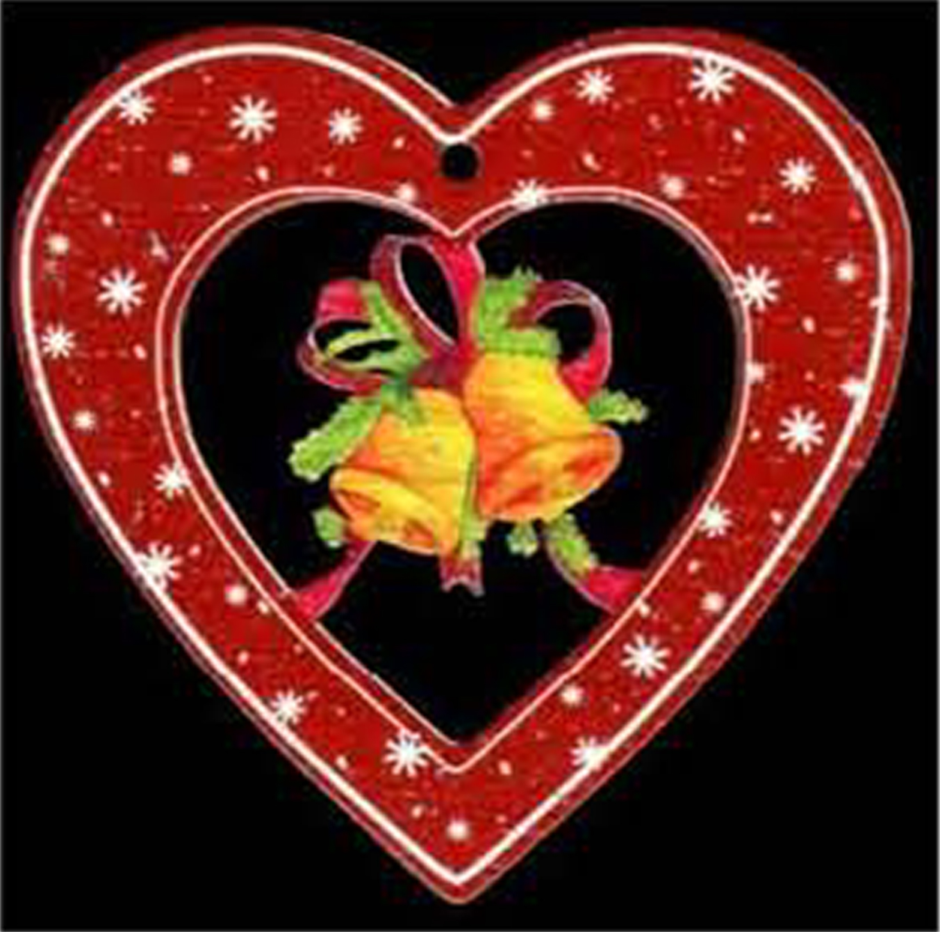 Herz Rot mit Glocken