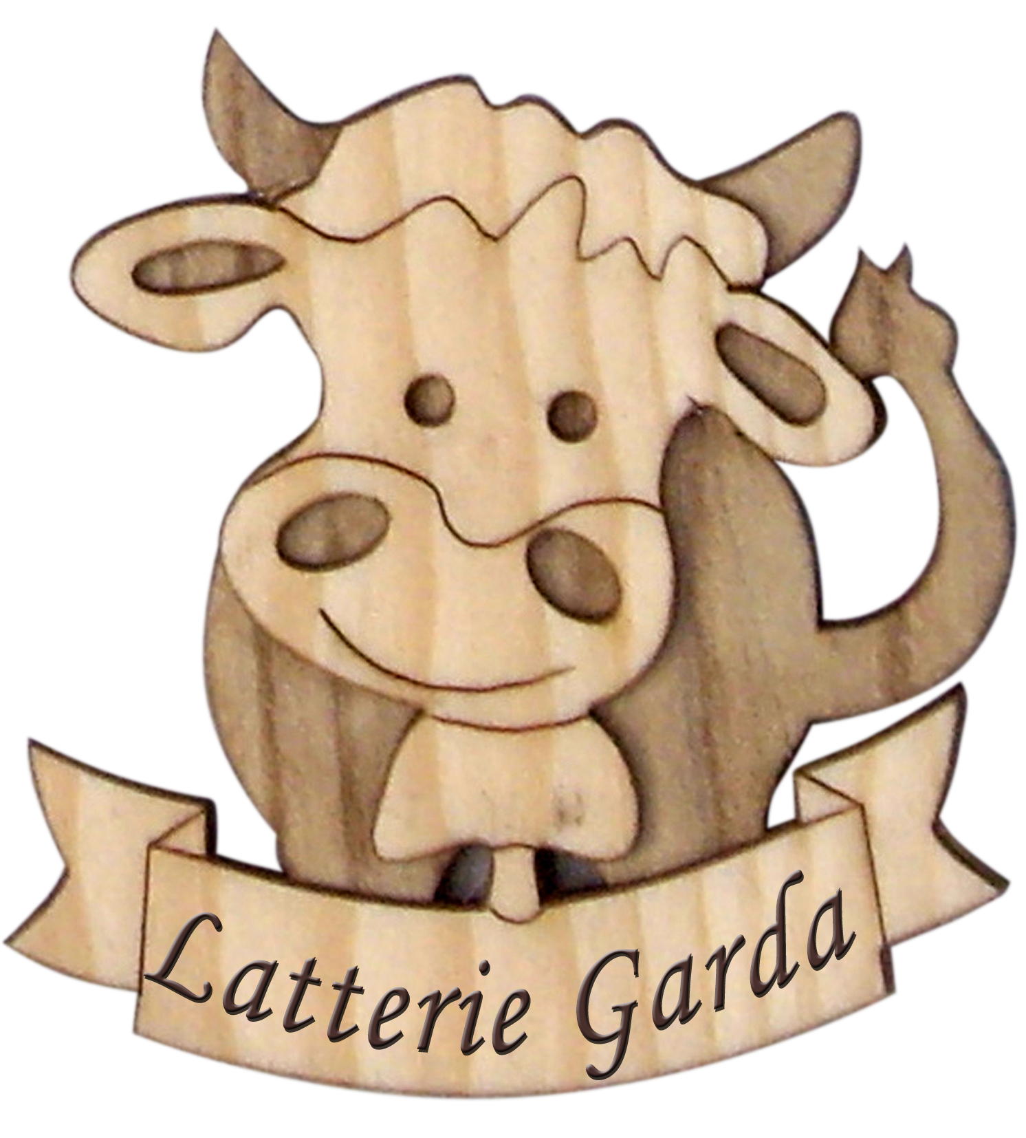 Magnet 3D bicolor in wood+cow+writing