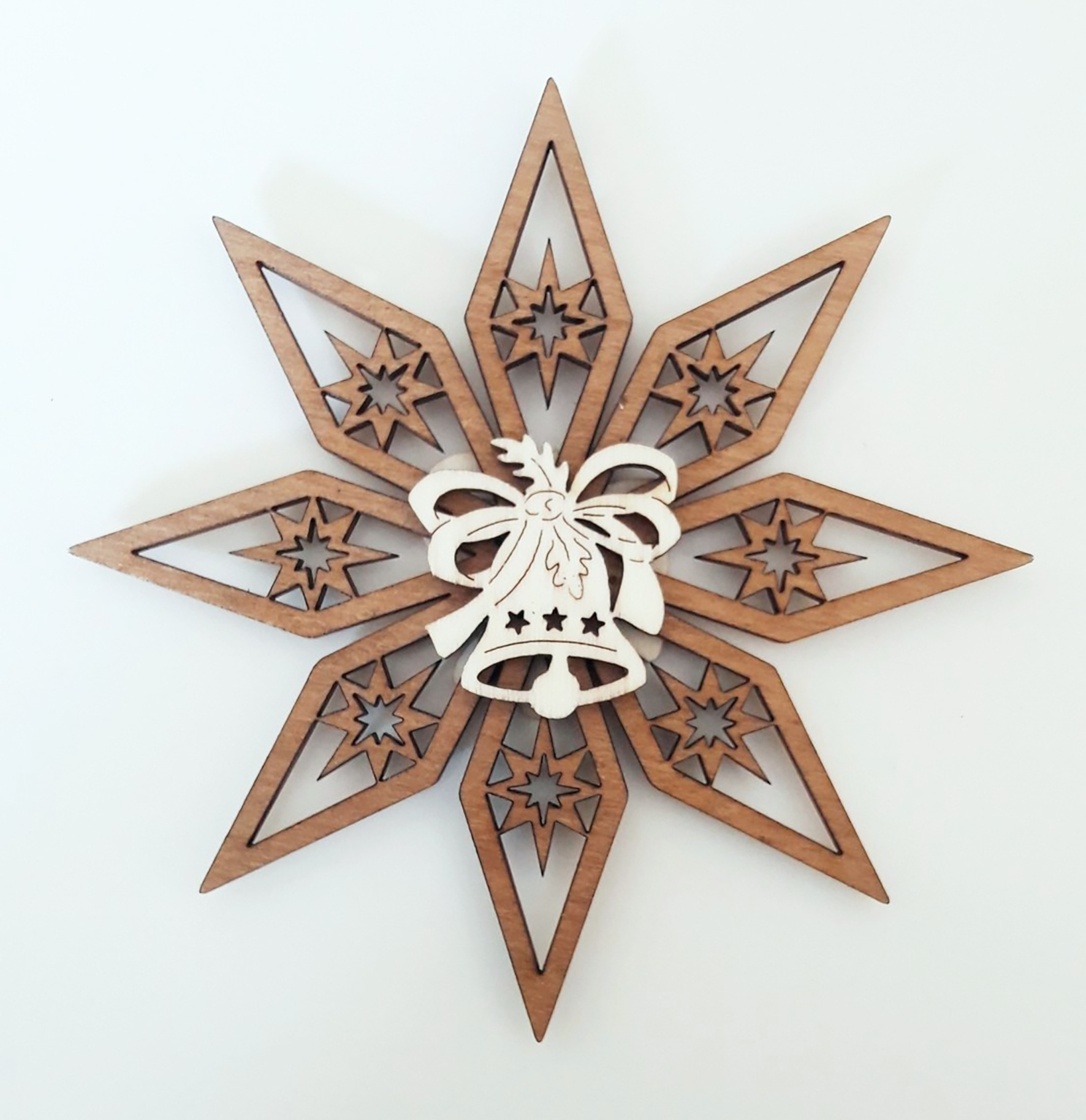 Glocke auf Stern beidseitig