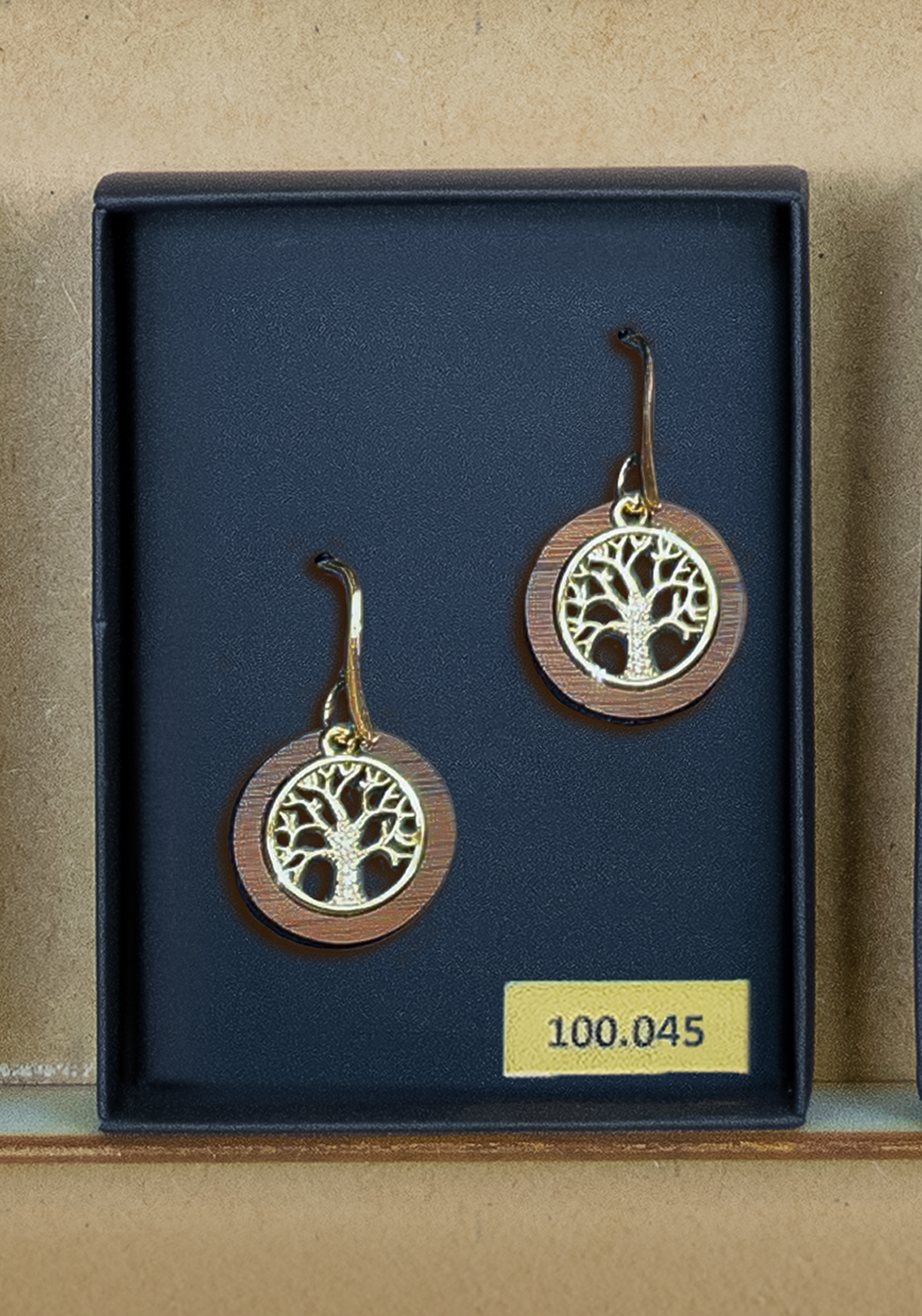 Earrings "Walnut Tree of Life" gold