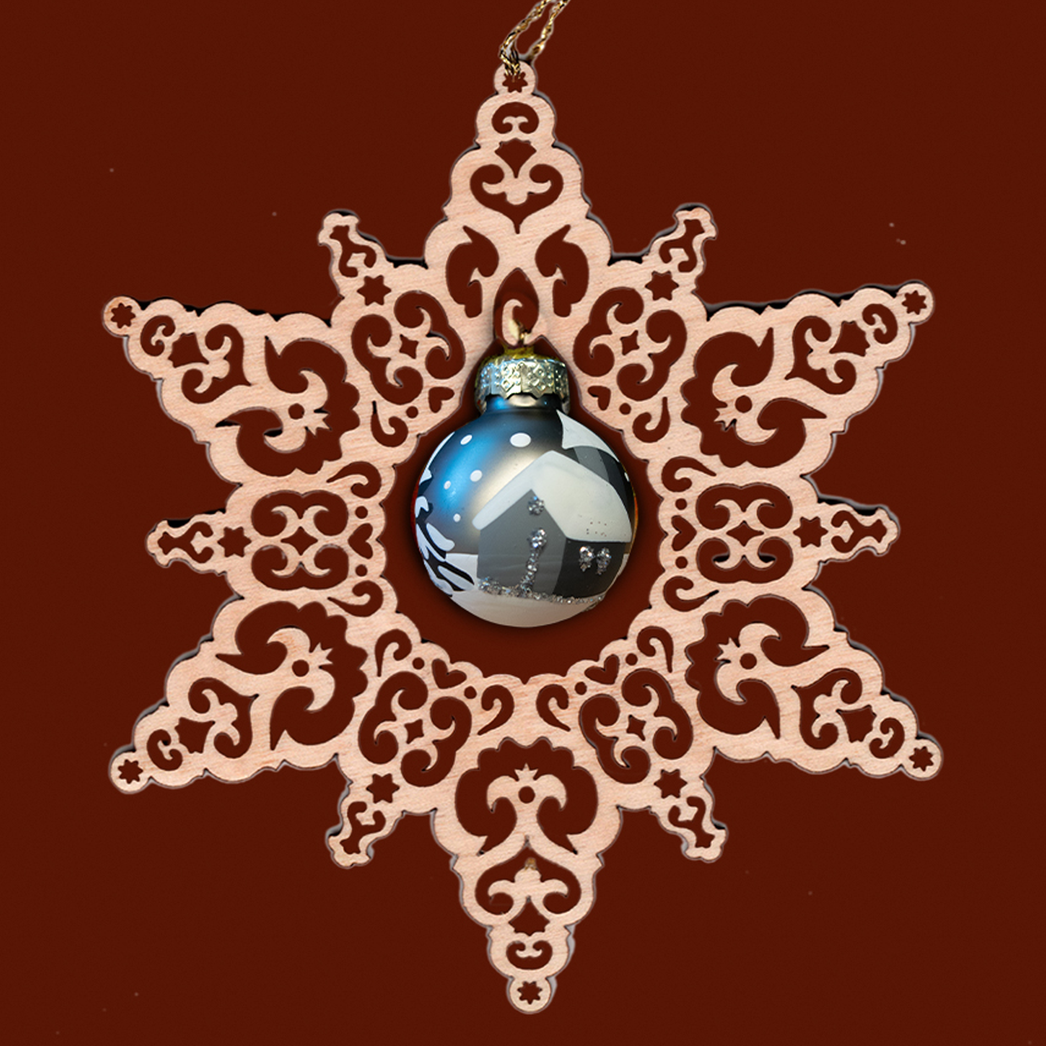 Box_Christmas Ball silver in Star