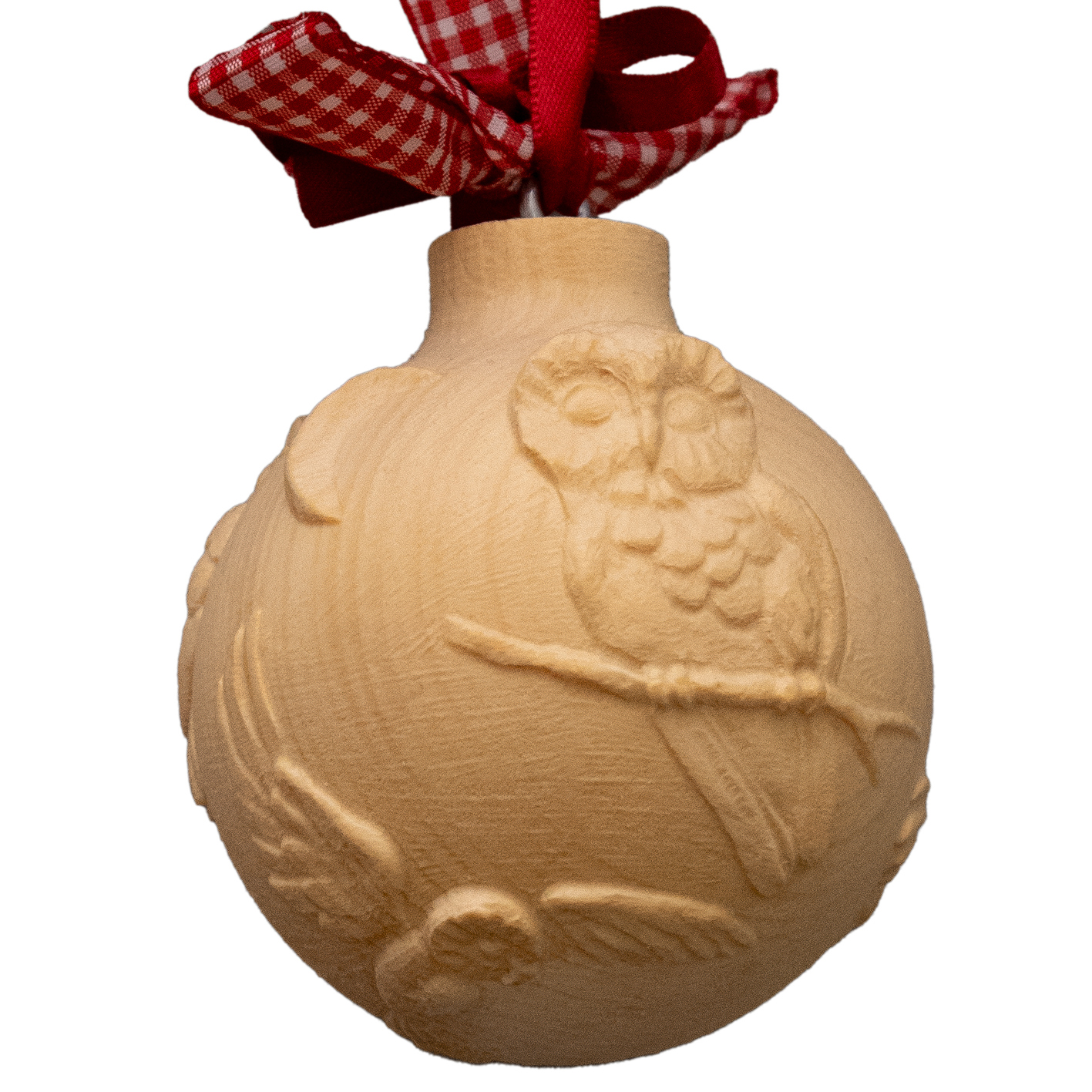 Zirbenkugel mit Eule