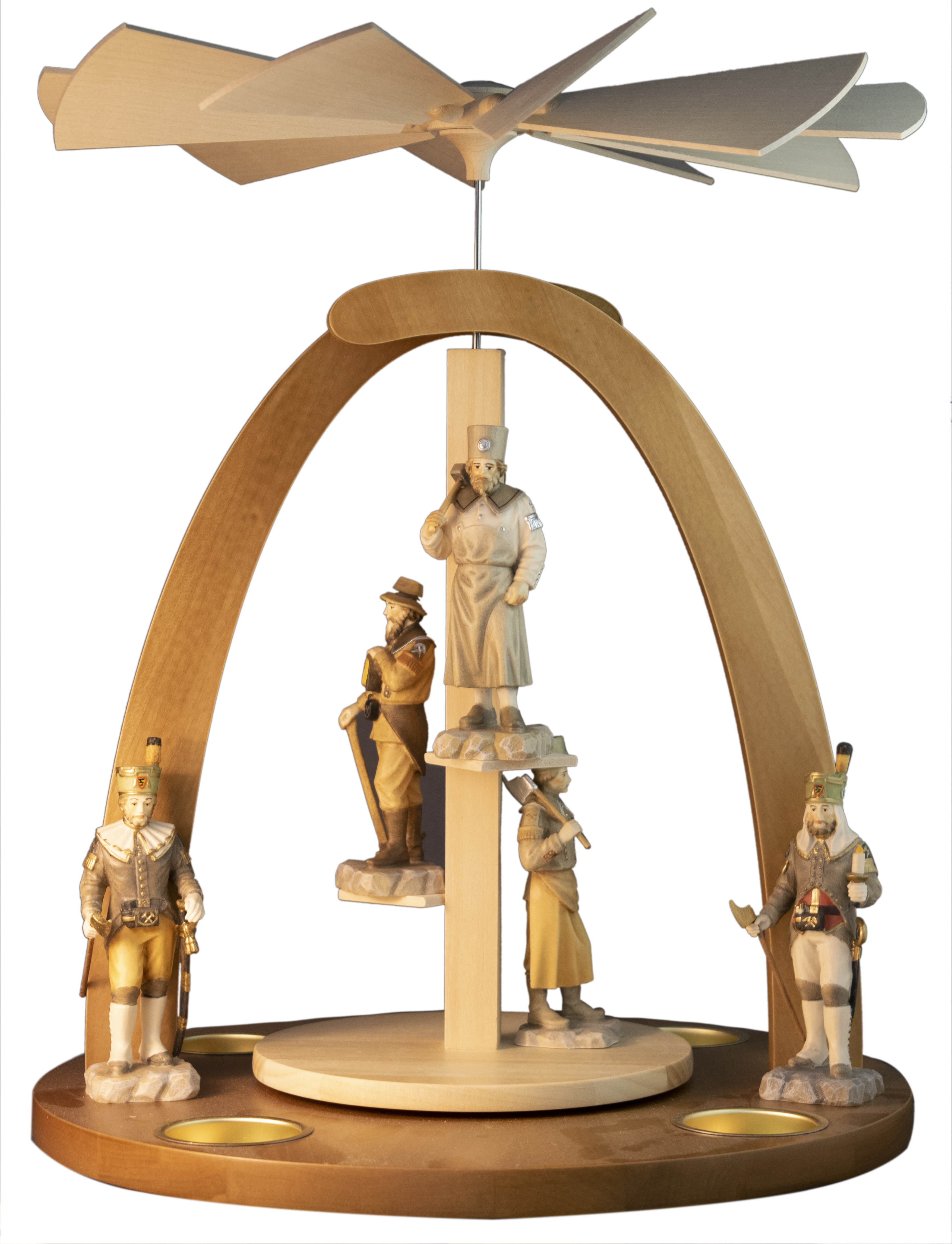 Pyramid with 5 miners