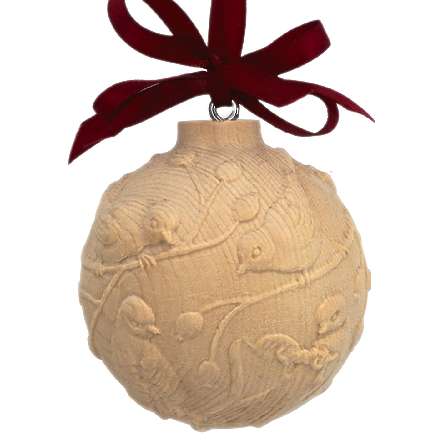 Zirbel Kugel mit Vögelchen