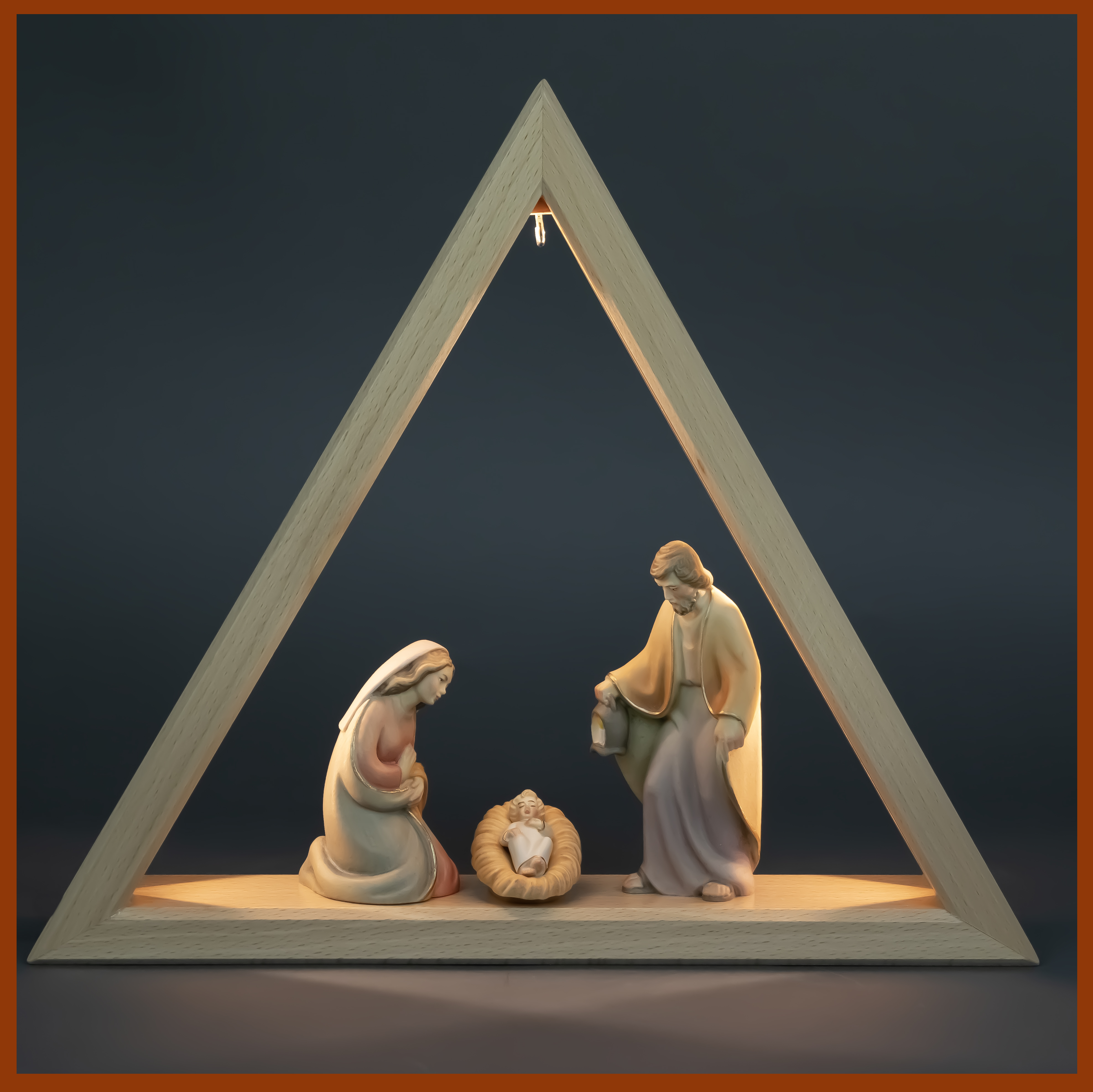 Illuminated triangle with St. Fam. Rudolf