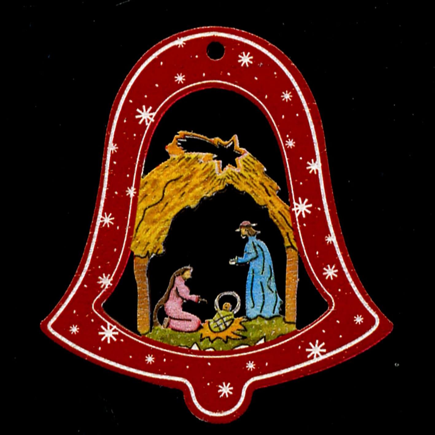 Glocke Rot mit Hl.Familie