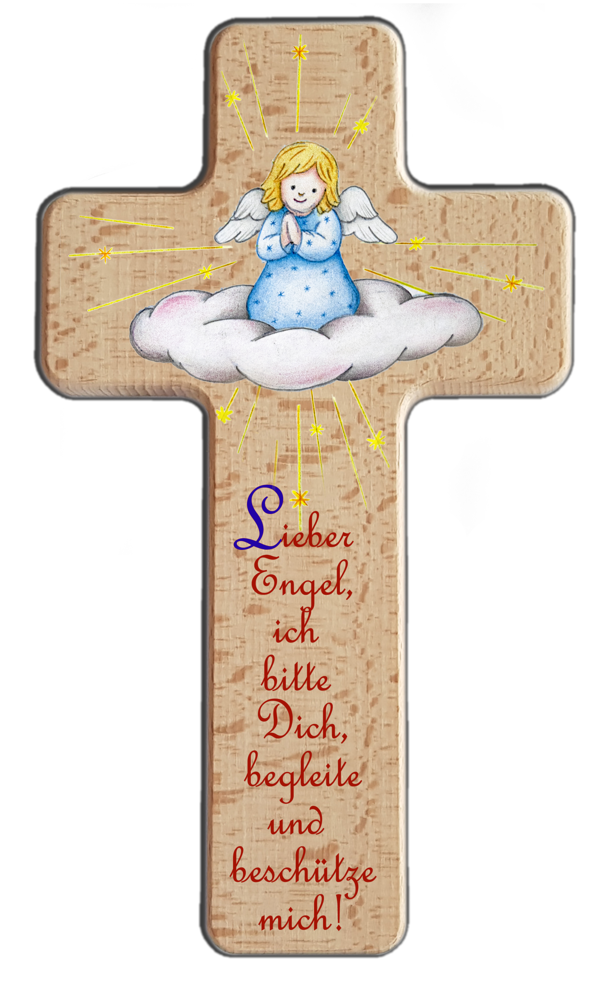 Kreuz bedruckt mit Engel_Lieber Engel