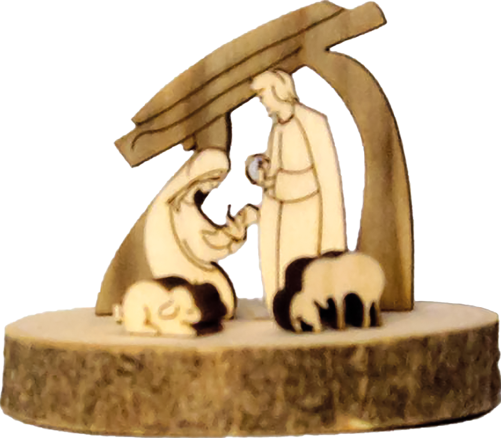 Krippe massiven Holz klein
