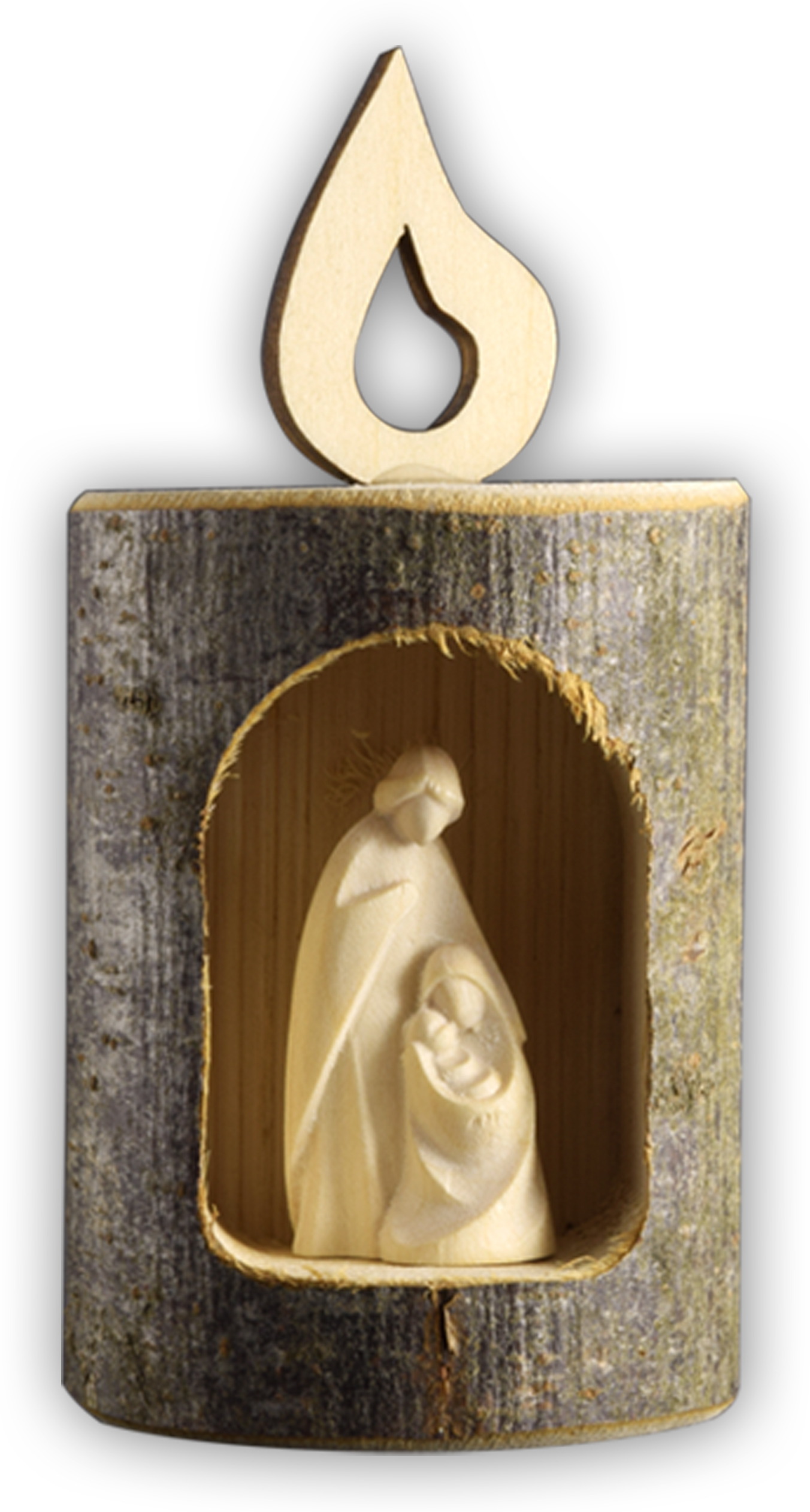 Kerze Rinde + Natalia Krippenblock