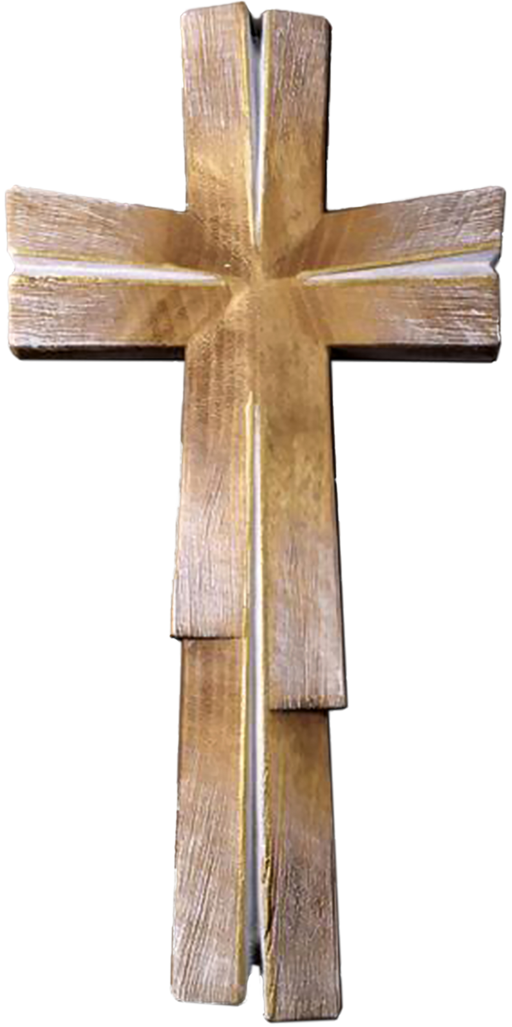 Meditation's Kreuz braun Gold