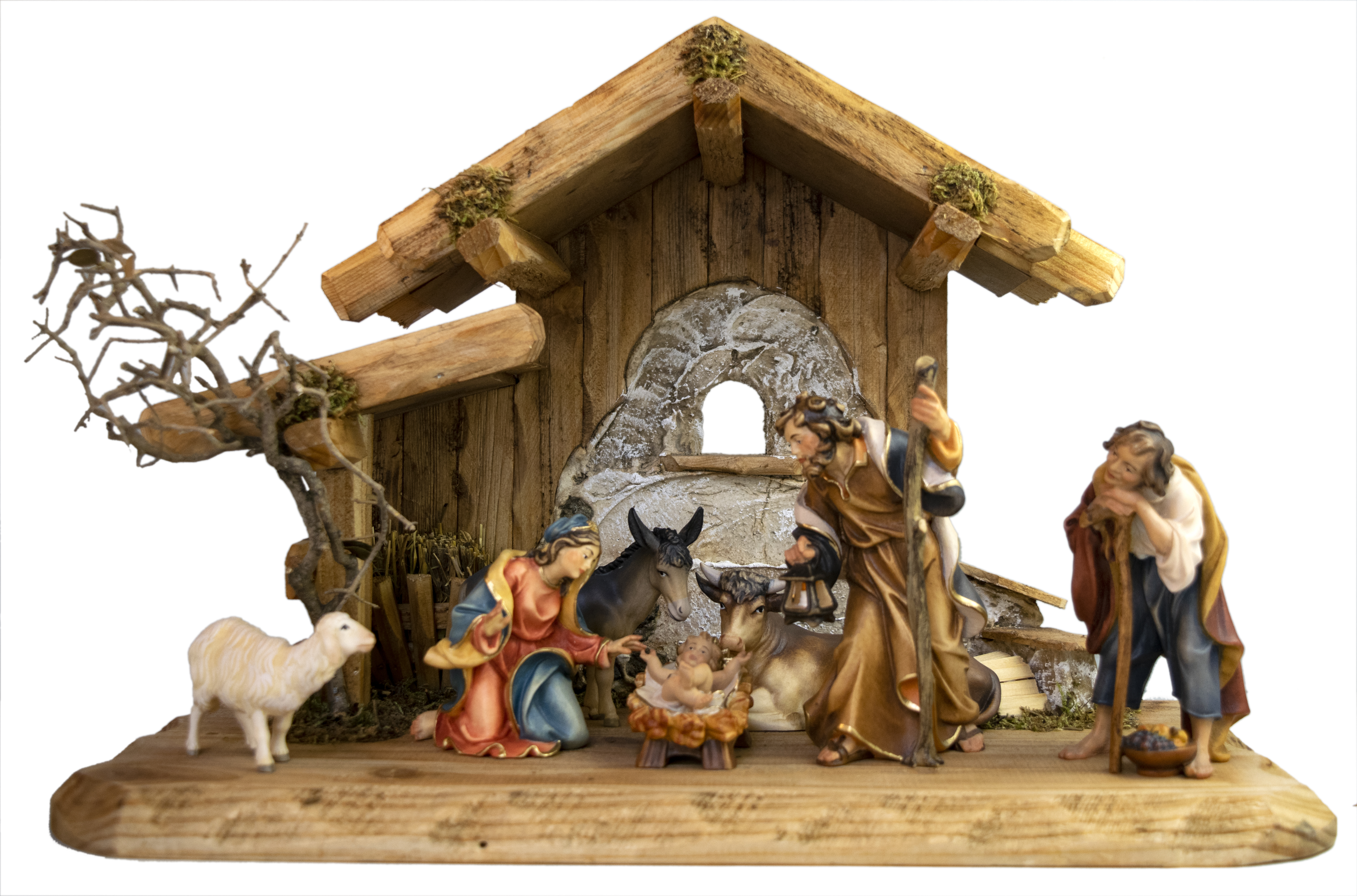 Familienstall + 7 Krippenfiguren Nazareth